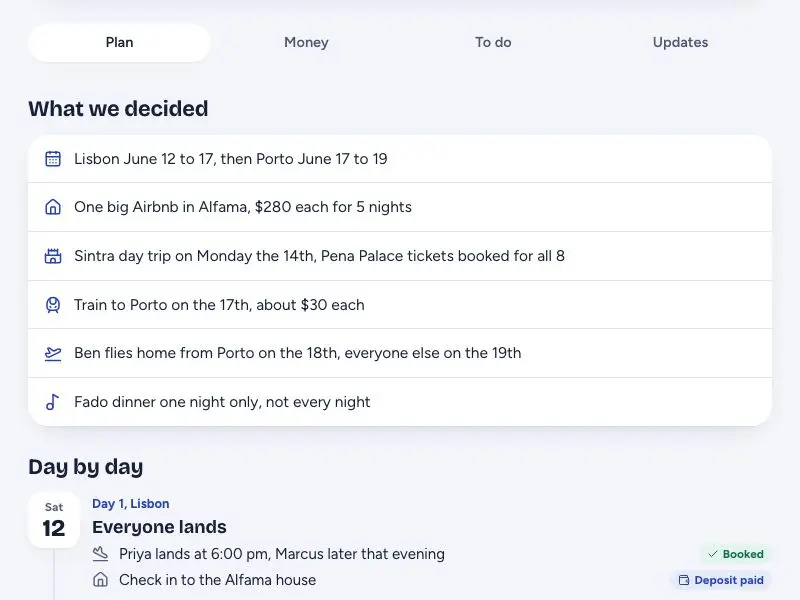 Day by day — Lisbon and Porto trip