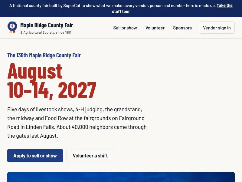 Live fair site — Maple Ridge County Fair