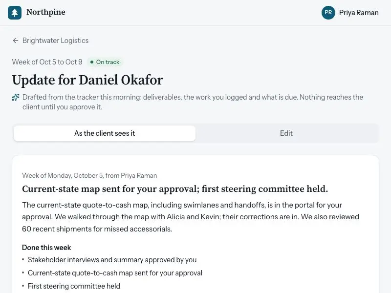 Monday client update — Northpine Advisory