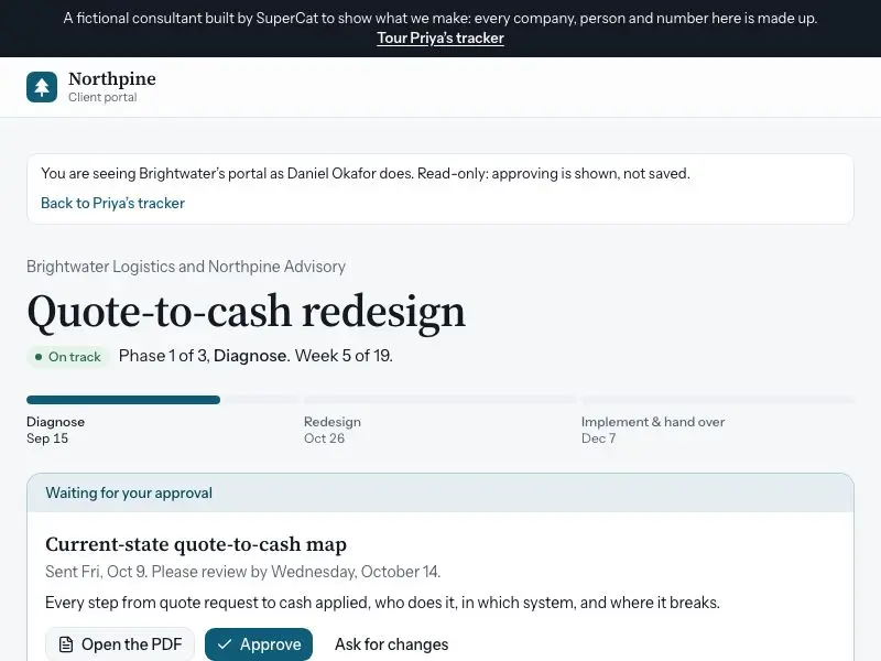 Client portal — Northpine Advisory
