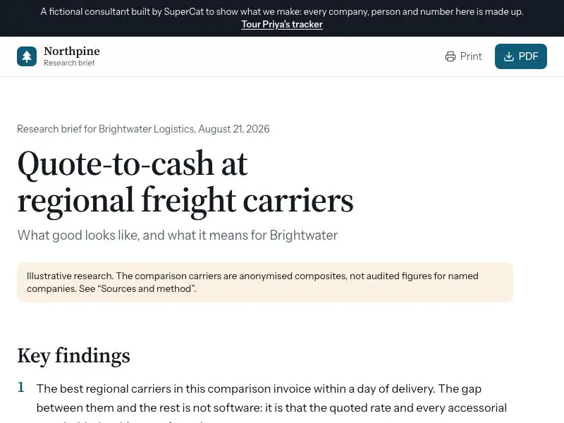 Research brief — Northpine Advisory