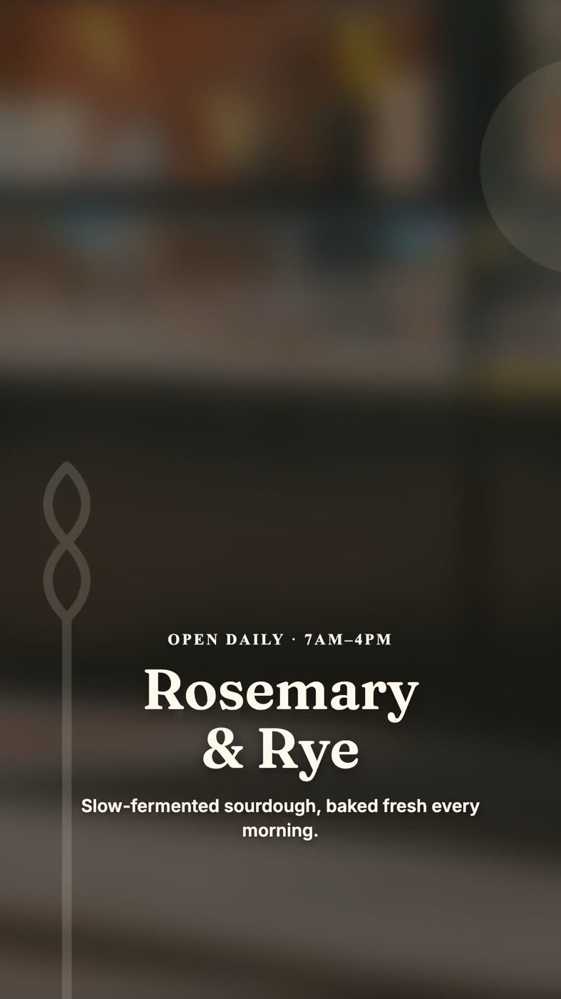 Video quảng bá · MP4 — Rosemary & Rye