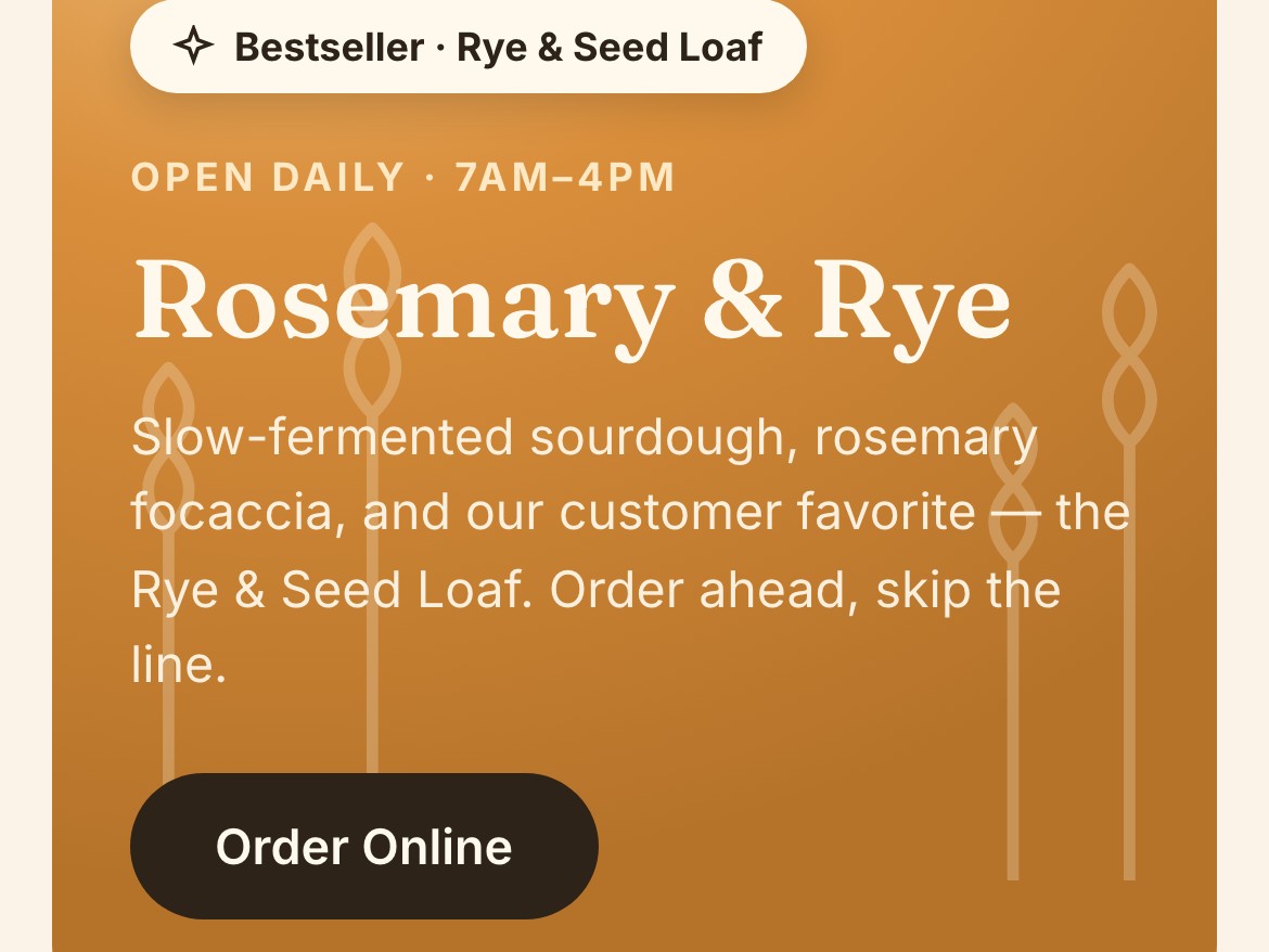 Website đã lên sóng — Rosemary & Rye